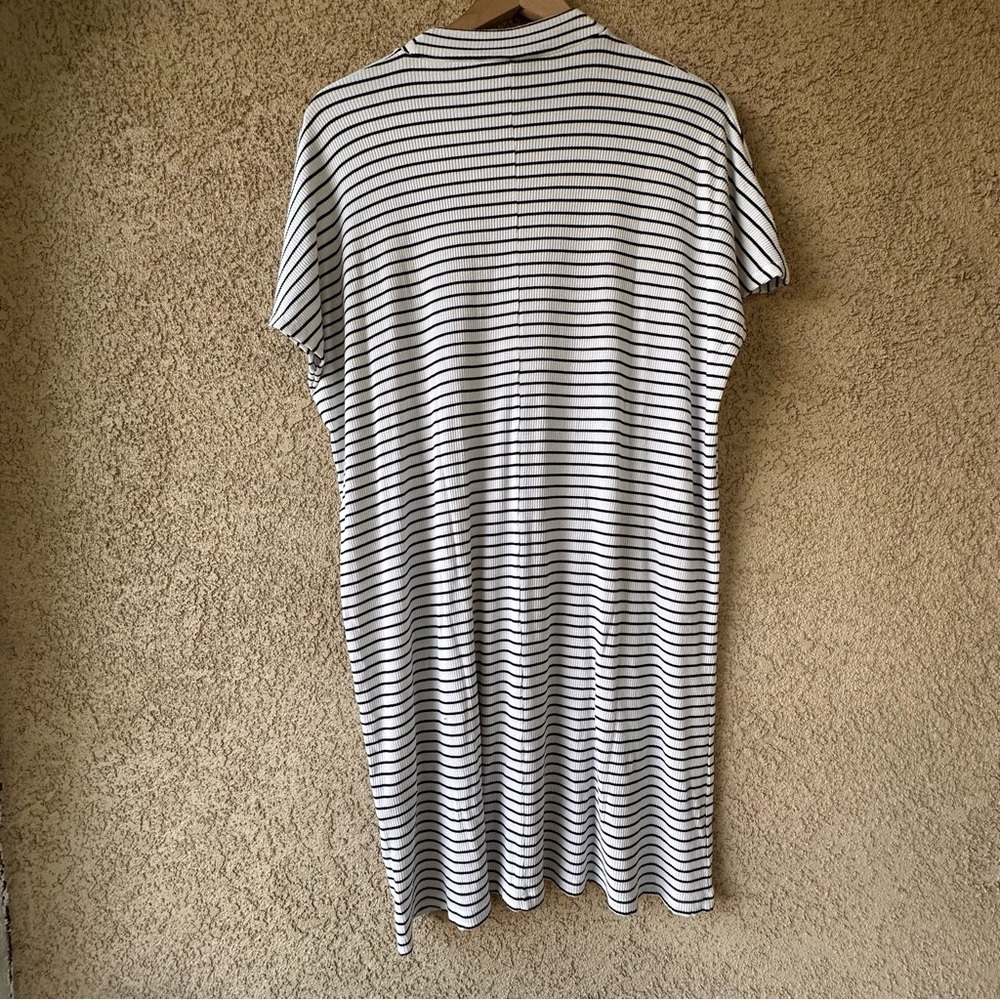 Just Female black and White Striped ribbed dress - Picture 5 of 6